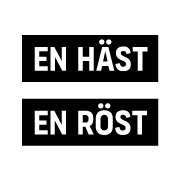 En häst = En röst Logo